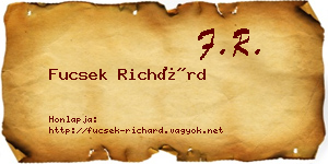 Fucsek Richárd névjegykártya