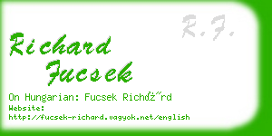 richard fucsek business card